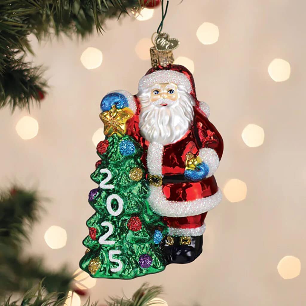 2025 Santa with Tree Ornament Old World Christmas