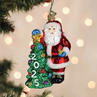 2025 Santa With Tree Ornament Old World Christmas
