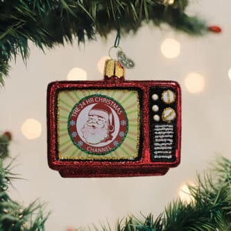 24 Hour Christmas Channel TV Ornament Old World Christmas