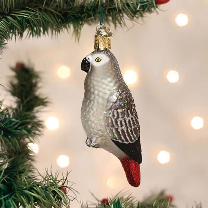 African Grey Ornament Old World Christmas