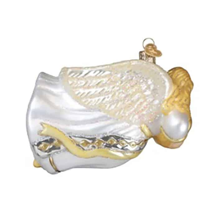 Angel with Heart Ornament Old World Christmas Back