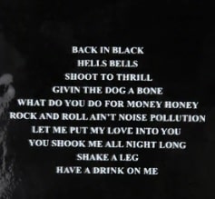 Back in Black Album Cover Ornament Old World Christmas Close Up