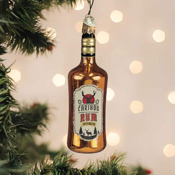 Caribou Rum Bottle Ornament Old World Christmas