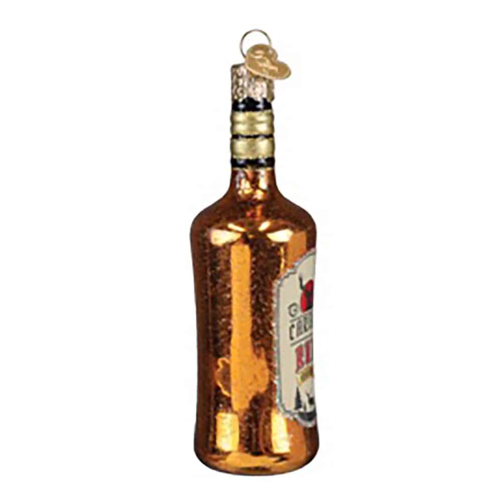 Caribou Rum Bottle Ornament Old World Christmas Side