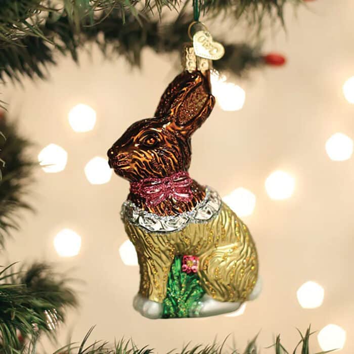Chocolate Easter Bunny Ornament Old World Christmas