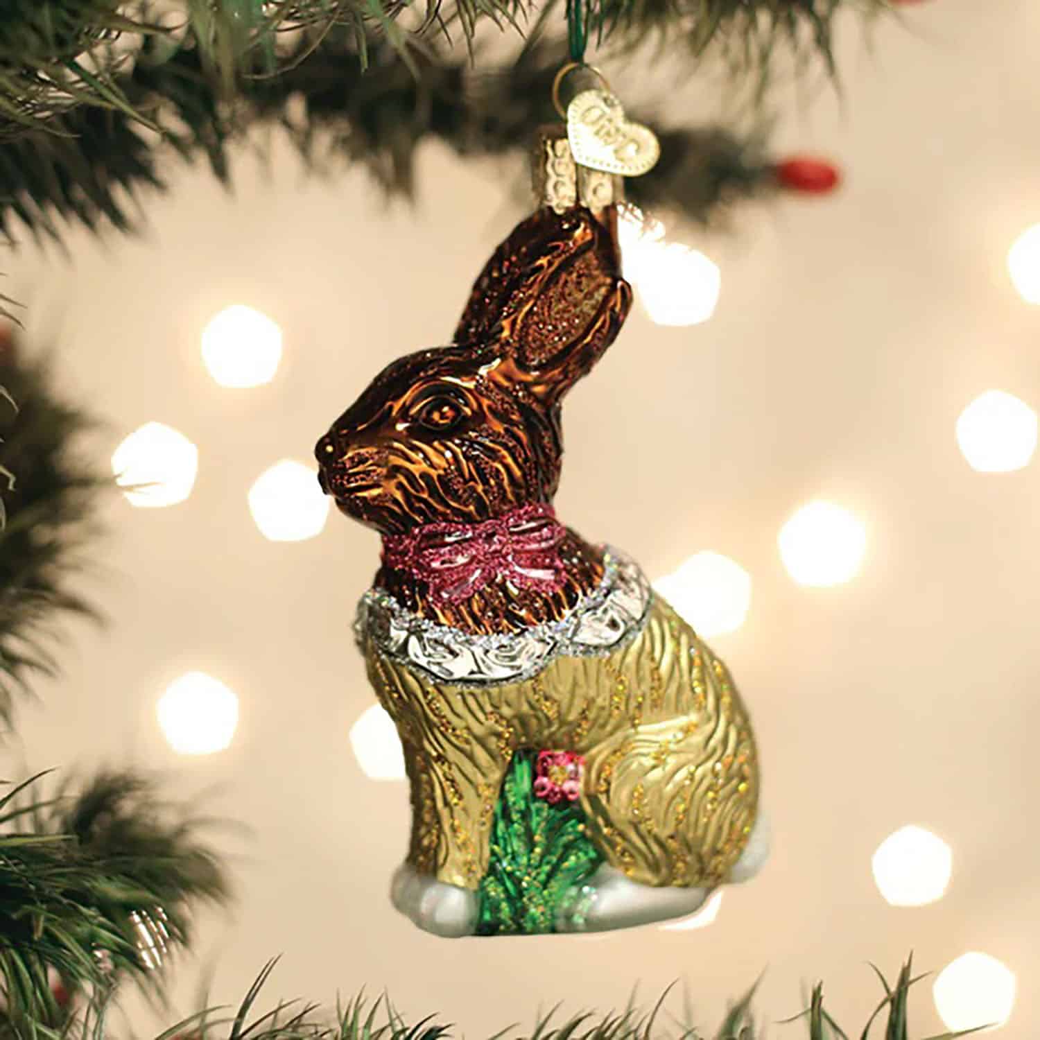 Chocolate Easter Bunny Ornament Old World Christmas