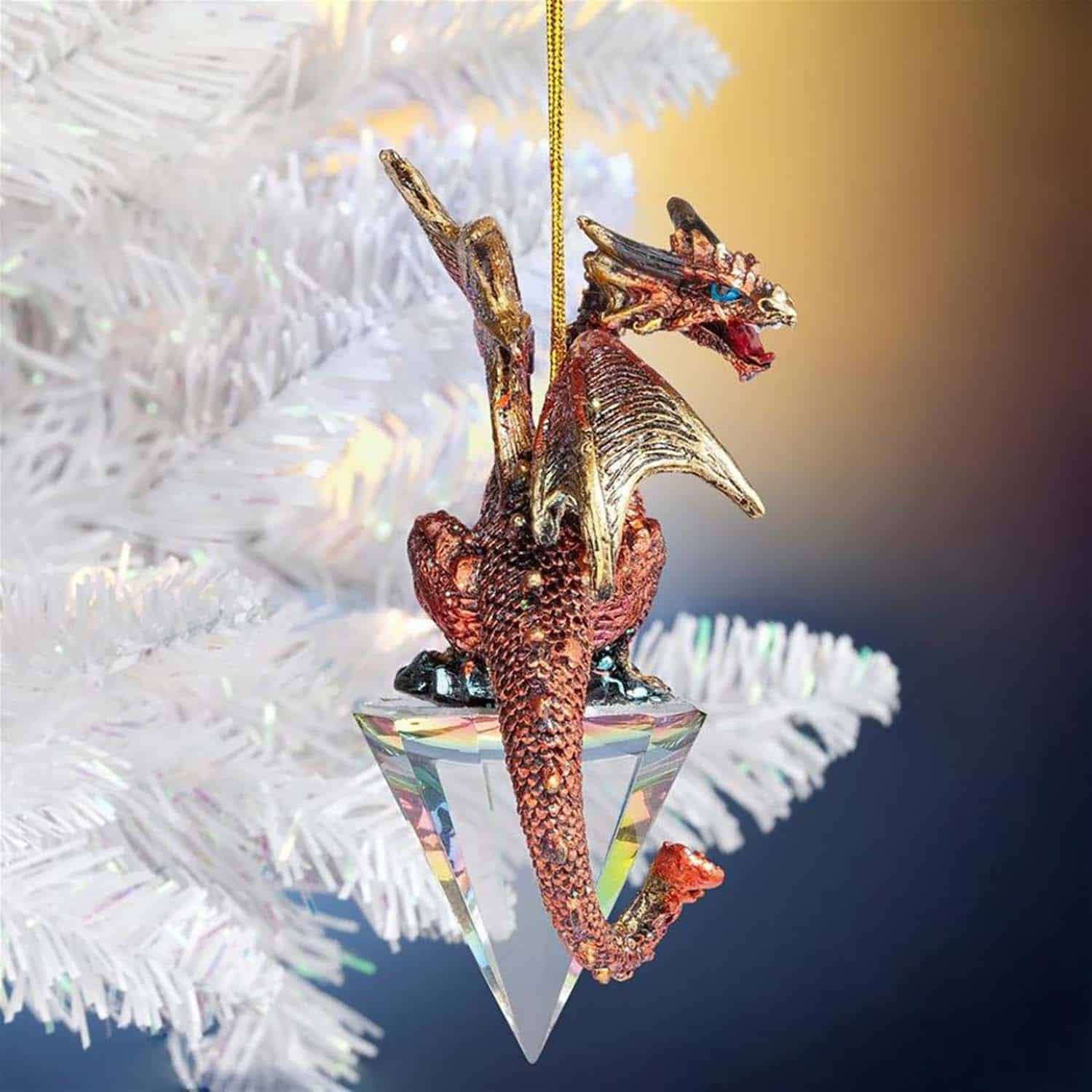 Diamond Gothic Dragon Ornament