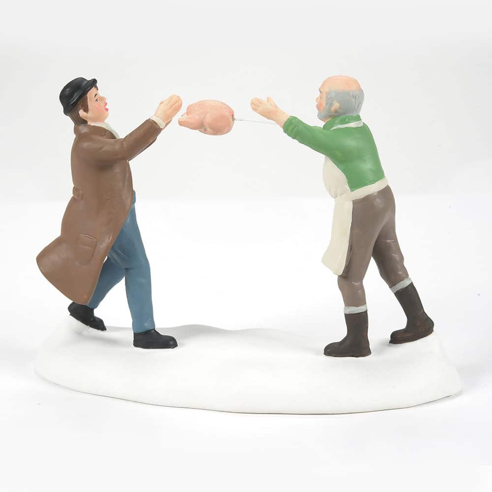 Dressed Turkey Auction Dickens Village D56 Throw