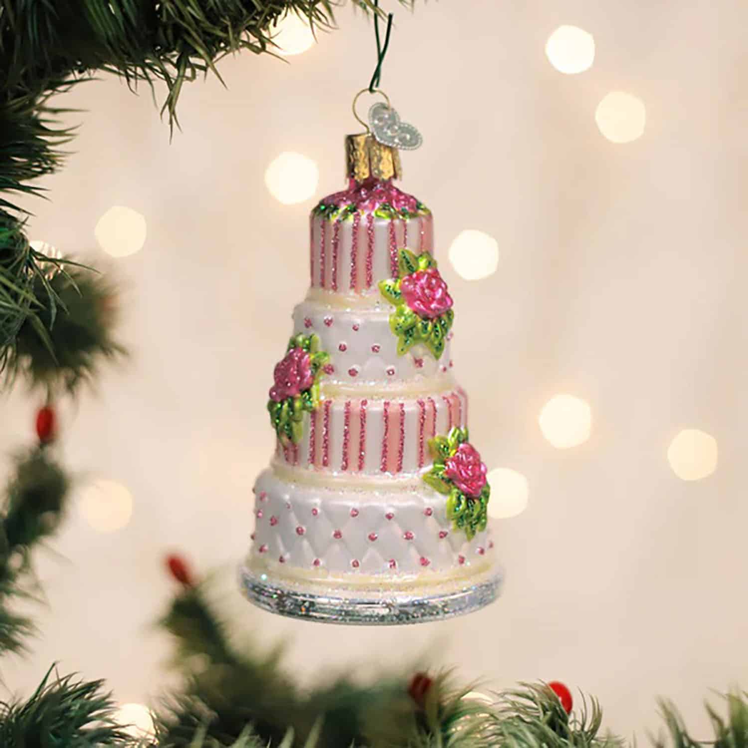 Elegant Wedding Cake Ornament Old World Christmas