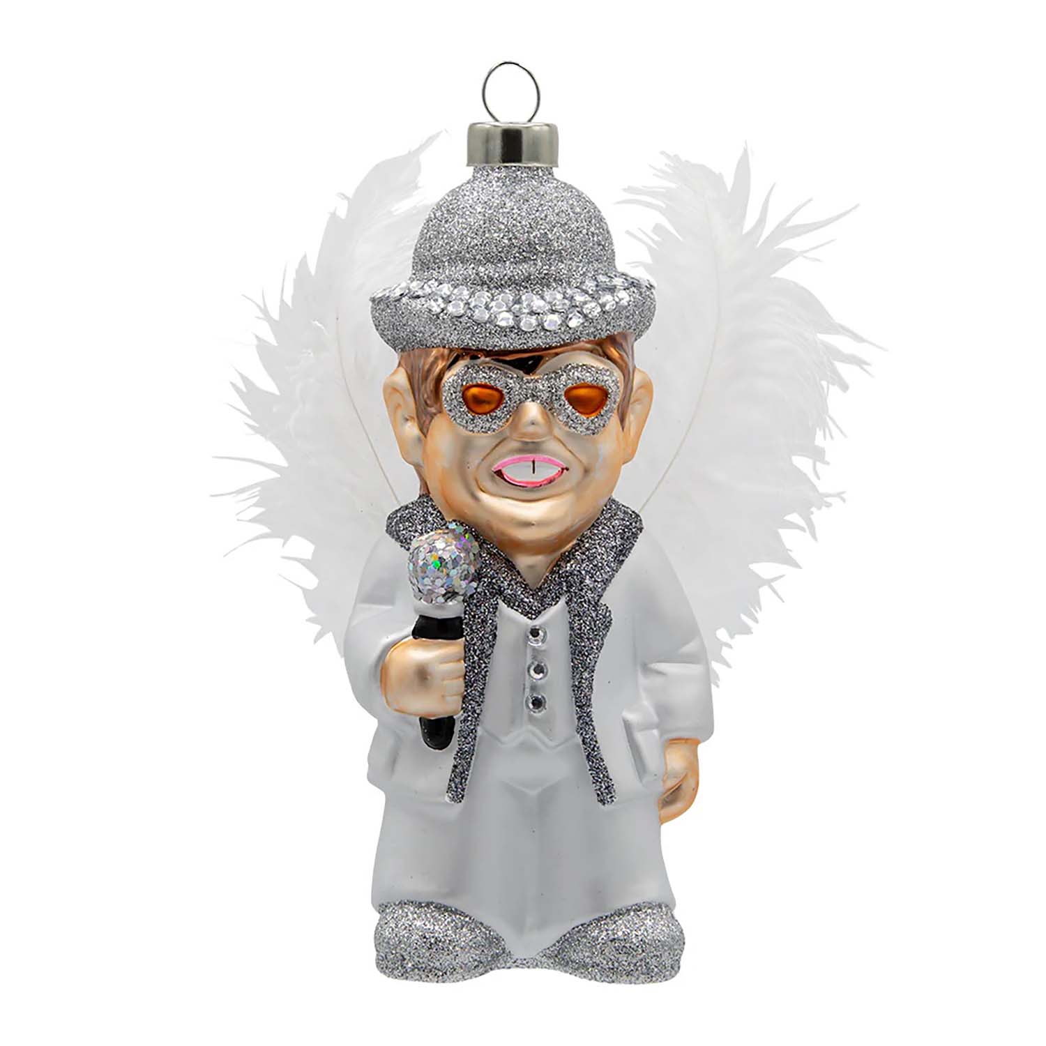Elton John White Feather Costume Ornament