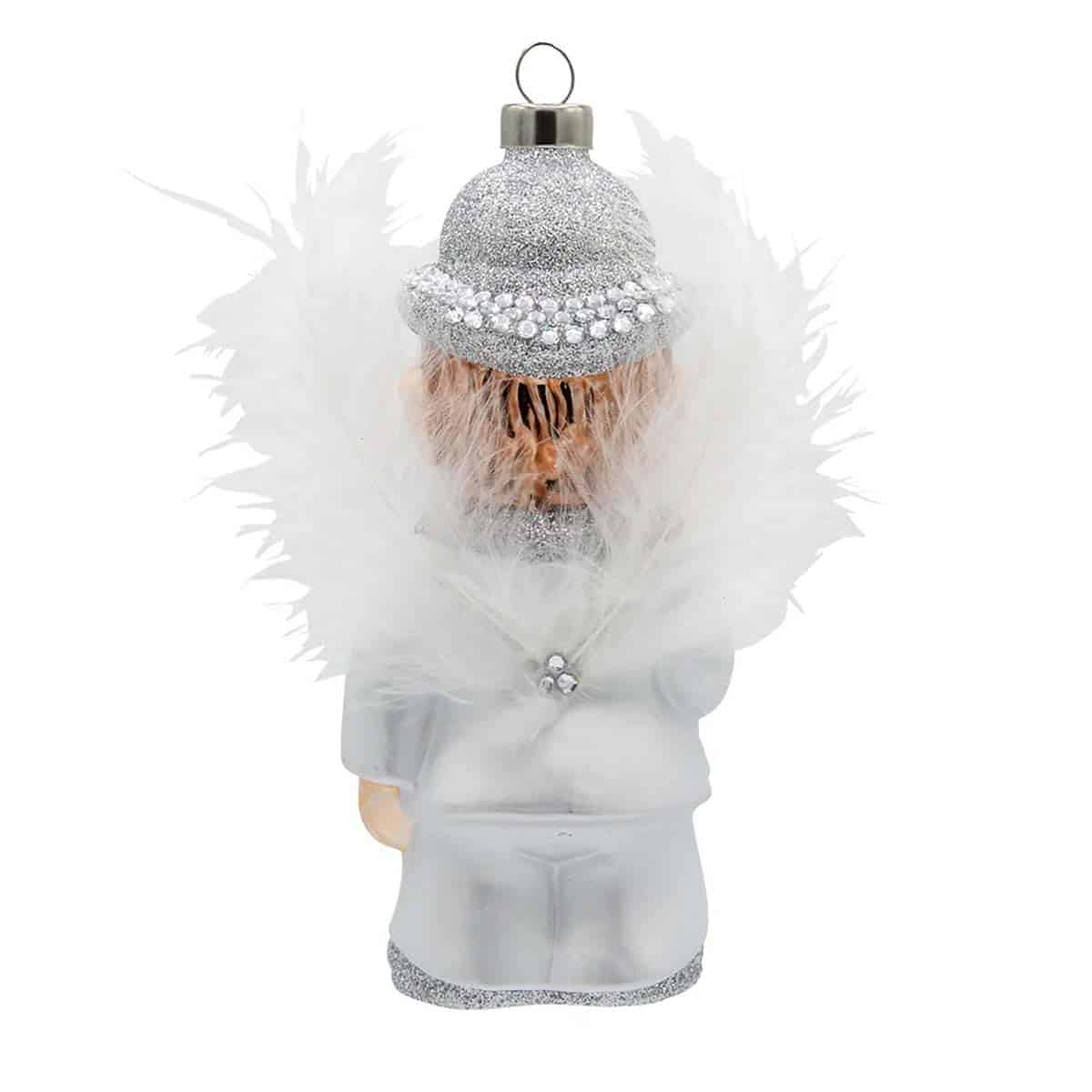 Elton John White Feather Costume Ornament Back