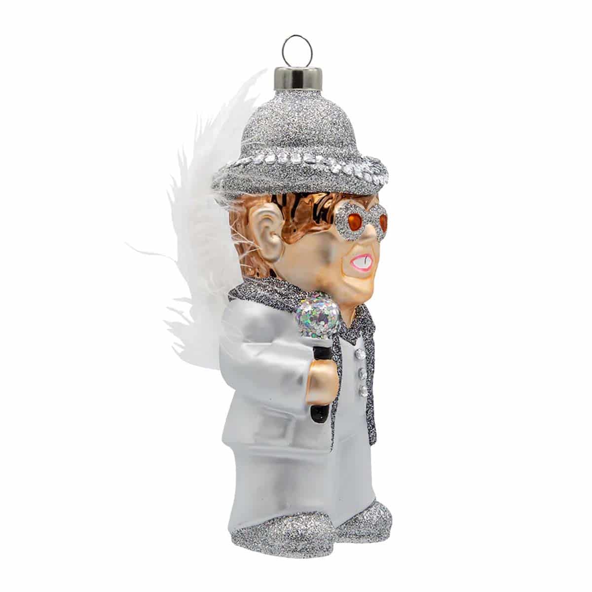 Elton John White Feather Costume Ornament Side