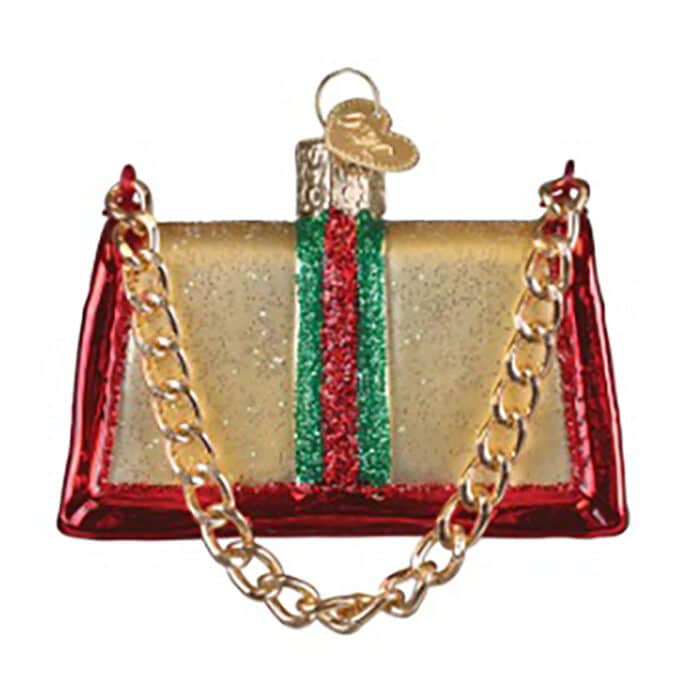 Fashion Purse Ornament Old World Christmas Back