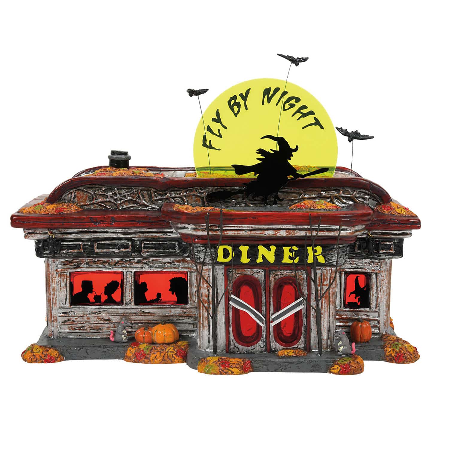 Fly by Night Diner Halloween Village D56 New