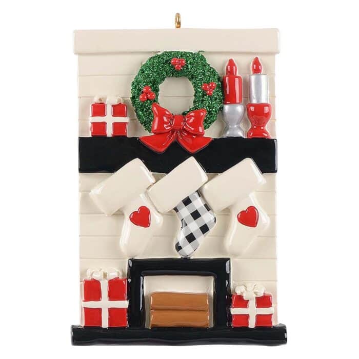 Gather Round Mantle Family Ornaments Personalized Three