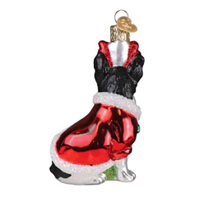 Holiday French Bulldog Ornament Old World Christmas Back