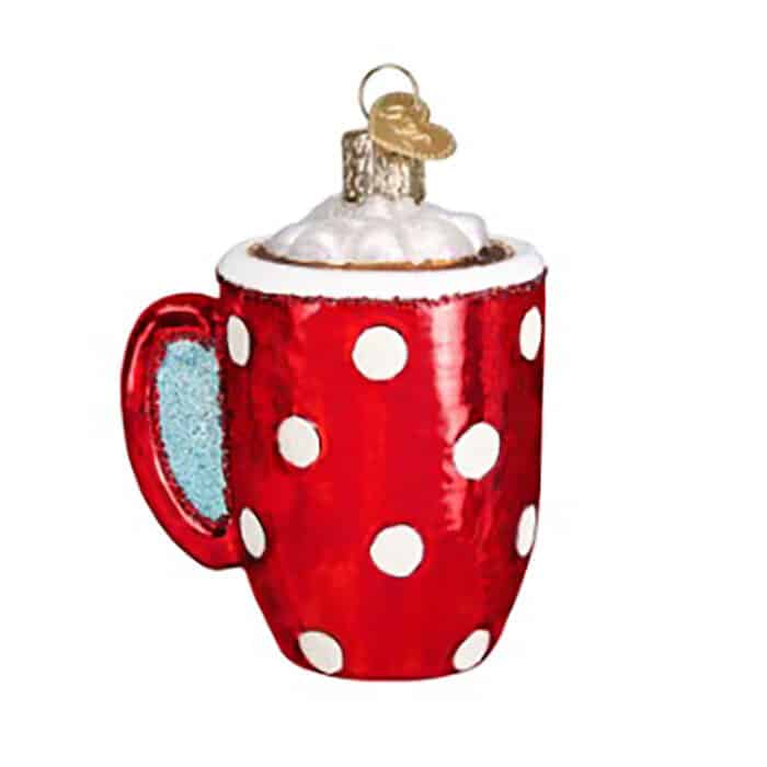 Hot Cocoa Ornament Old World Christmas Back