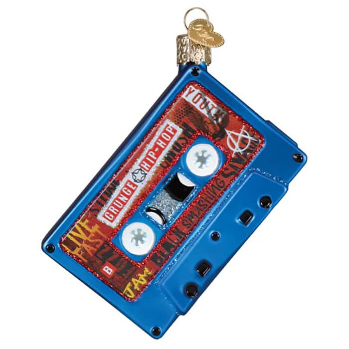 I Love the 90s Cassette Ornament Old World Christmas Back