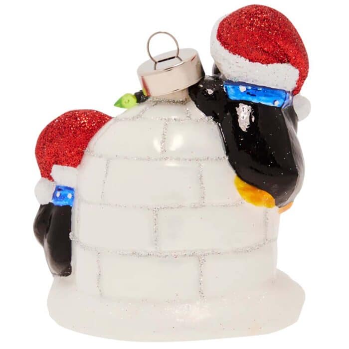 Igloo Penguin Pals Ornament Back