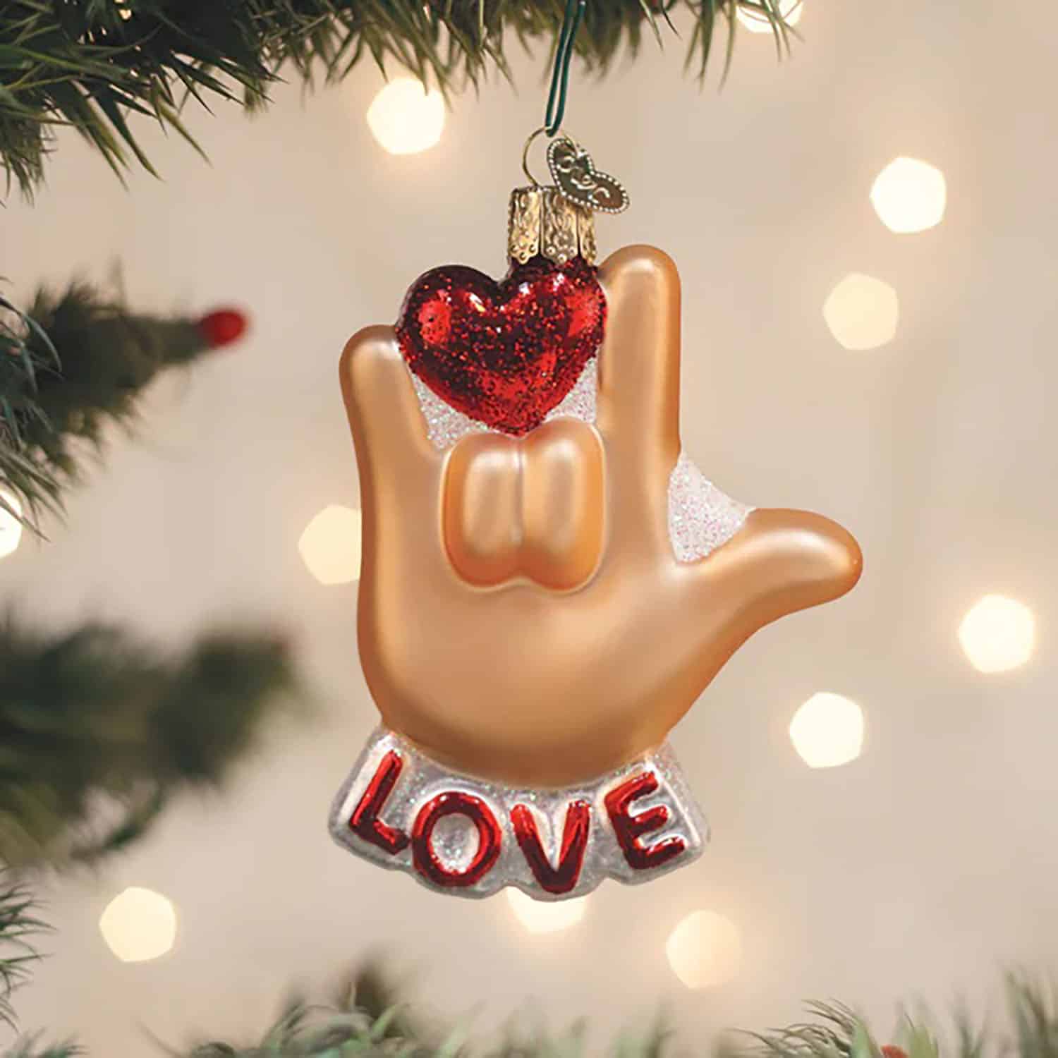Love Sign Language Ornament Old World Christmas