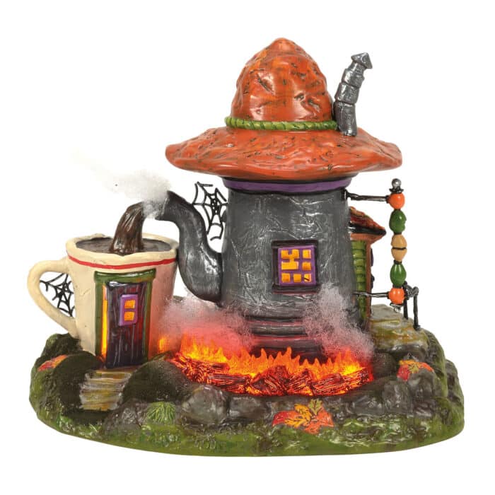 Lunas Late Night Brew Halloween Village D56 New Back