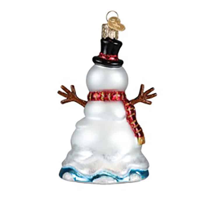 Mr Melting Snowman Ornament Old World Christmas Back