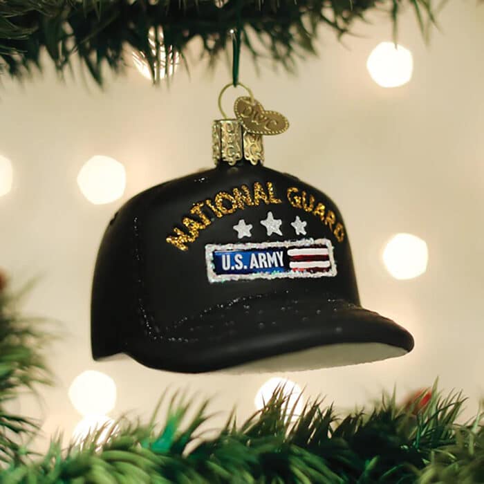National Guard Us Army Cap Ornament Old World Christmas