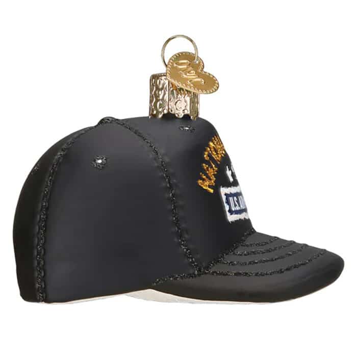 National Guard Us Army Cap Ornament Old World Christmas Side