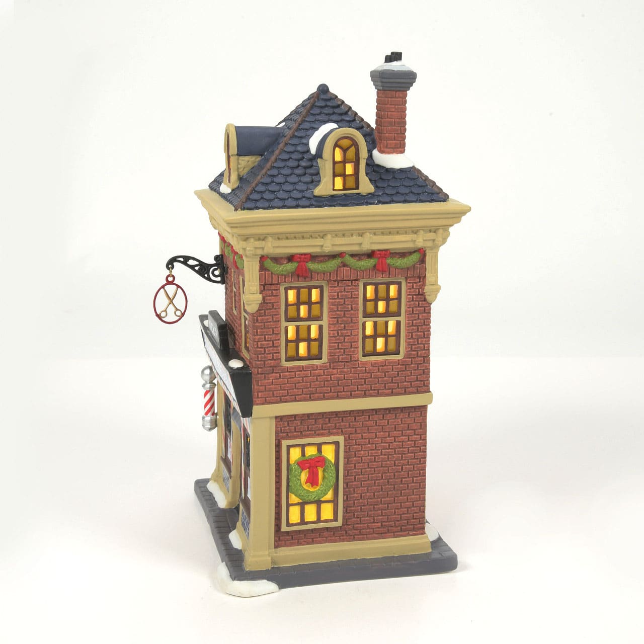 Nicks Barber Shop Christmas in the City D56 Side