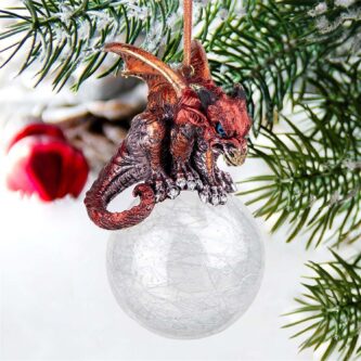 Pensive Percher Dragon Ornament
