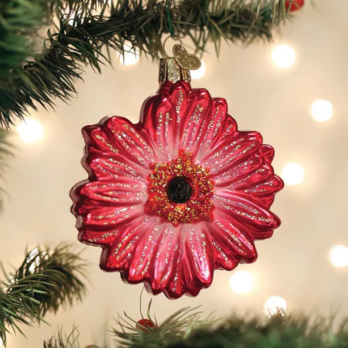 Pink Gerbera Daisy Ornament Old World Christmas