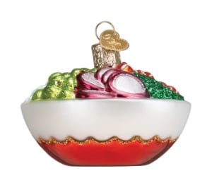 Poke Bowl Ornament Old World Christmas Back