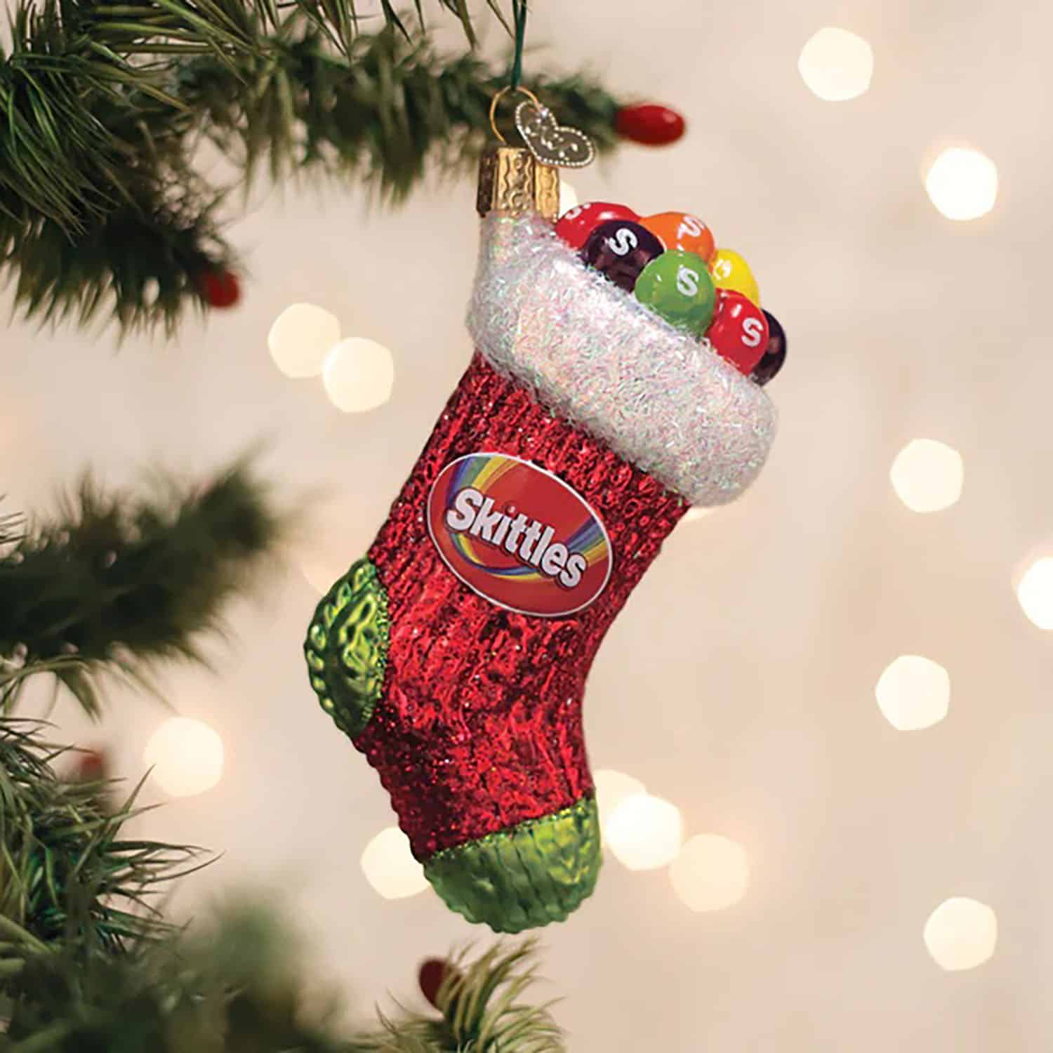 Skittles Stocking Ornament Old World Christmas