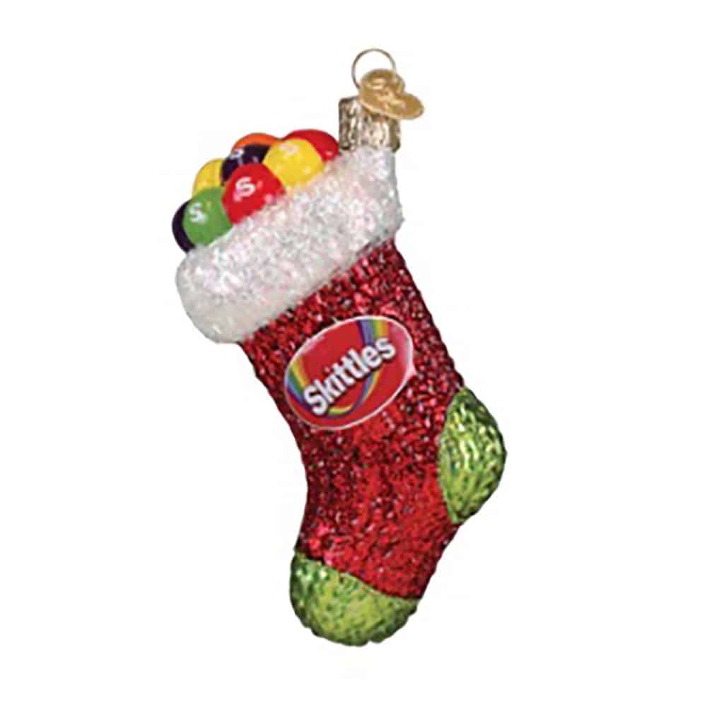 Skittles Stocking Ornament Old World Christmas Back
