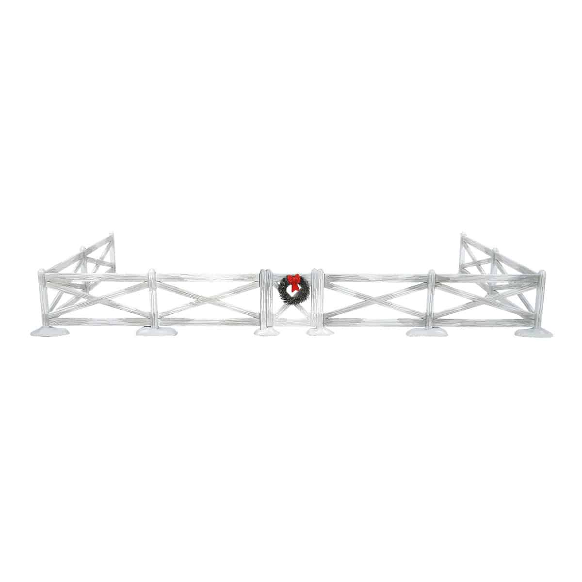 White Crossbuck Fence Set Cross Product D56 New Full Fence