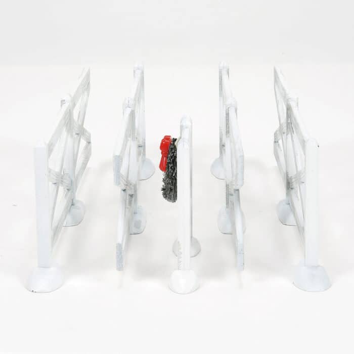 White Crossbuck Fence Set Cross Product D56 New Side