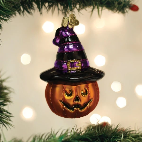 Witch Pumpkin Ornament Old World Christmas