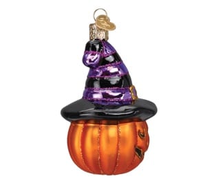 Witch Pumpkin Ornament Old World Christmas Side