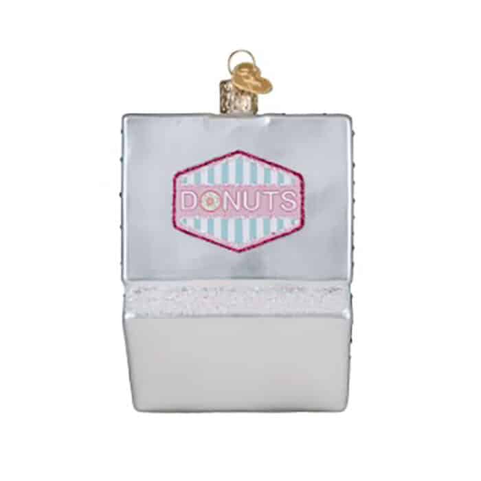 Yum Box of Donuts Ornament Old World Christmas Back