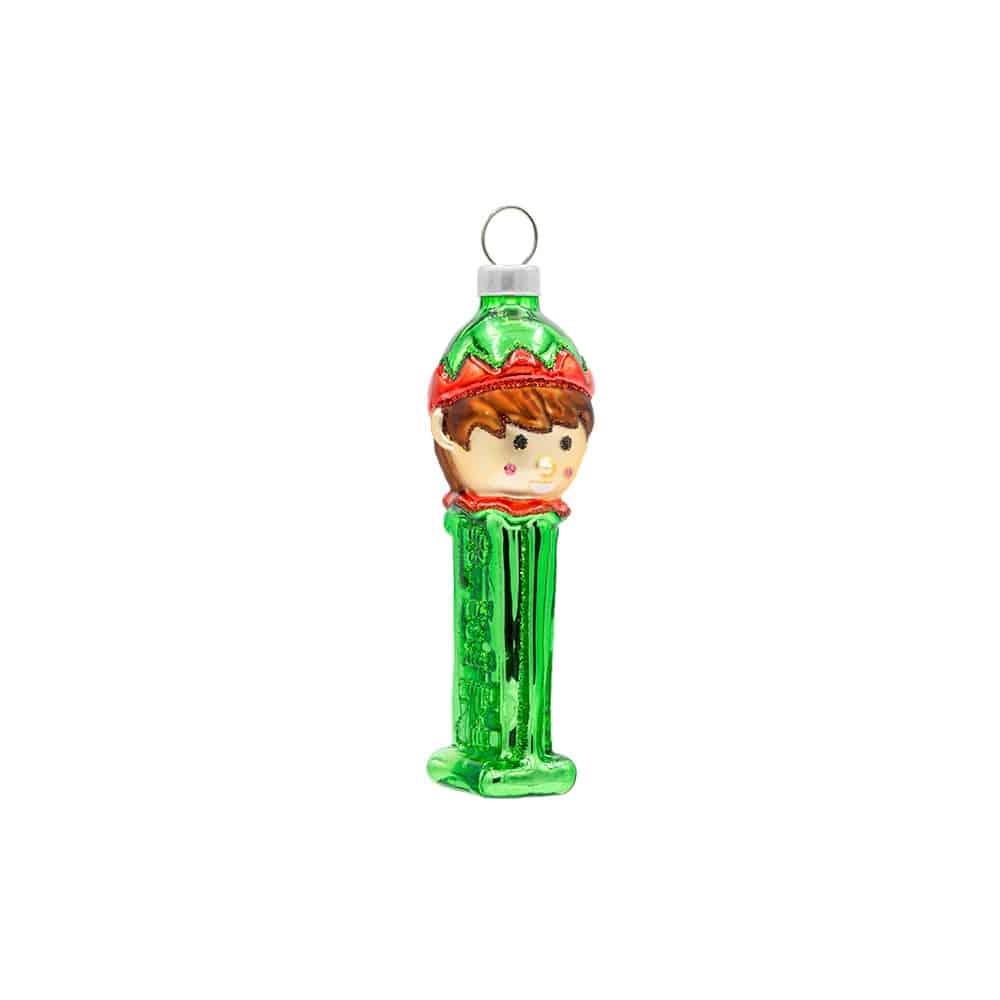 Elf Mini Pez© Dispenser Ornament Side