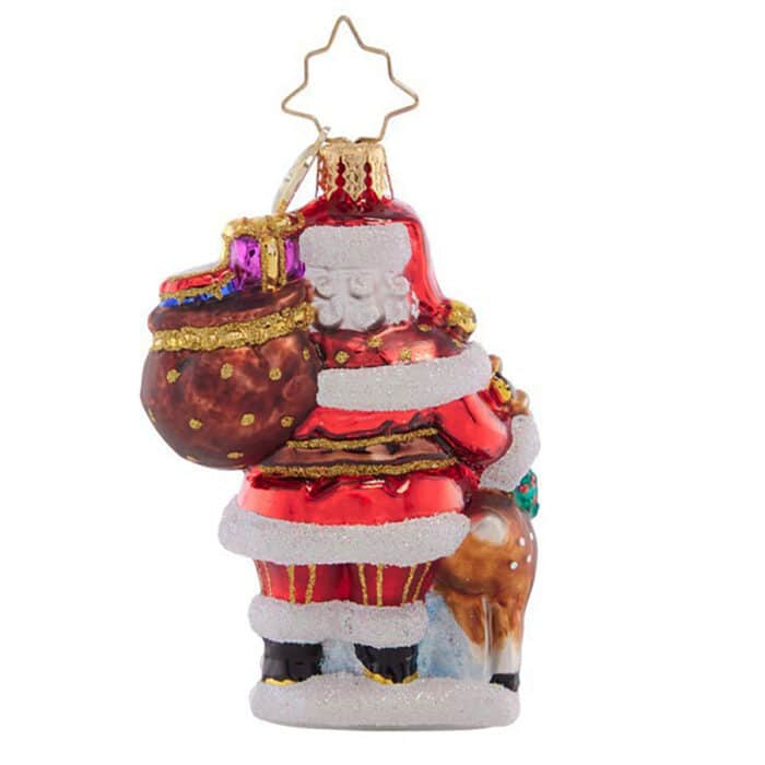 a Woodland Walk Santa Gem by Radko Back
