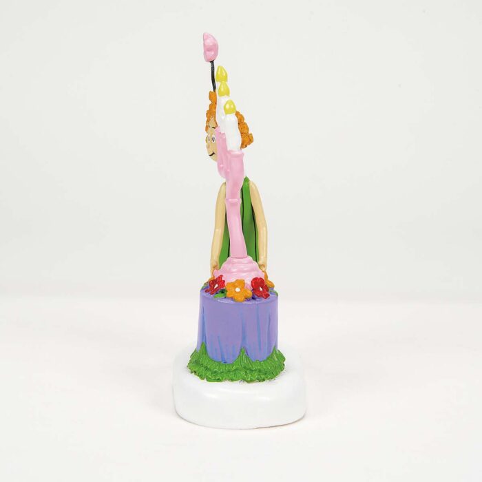 Auntie Who Sets a Centerpiece Grinch Village D56 Side Two