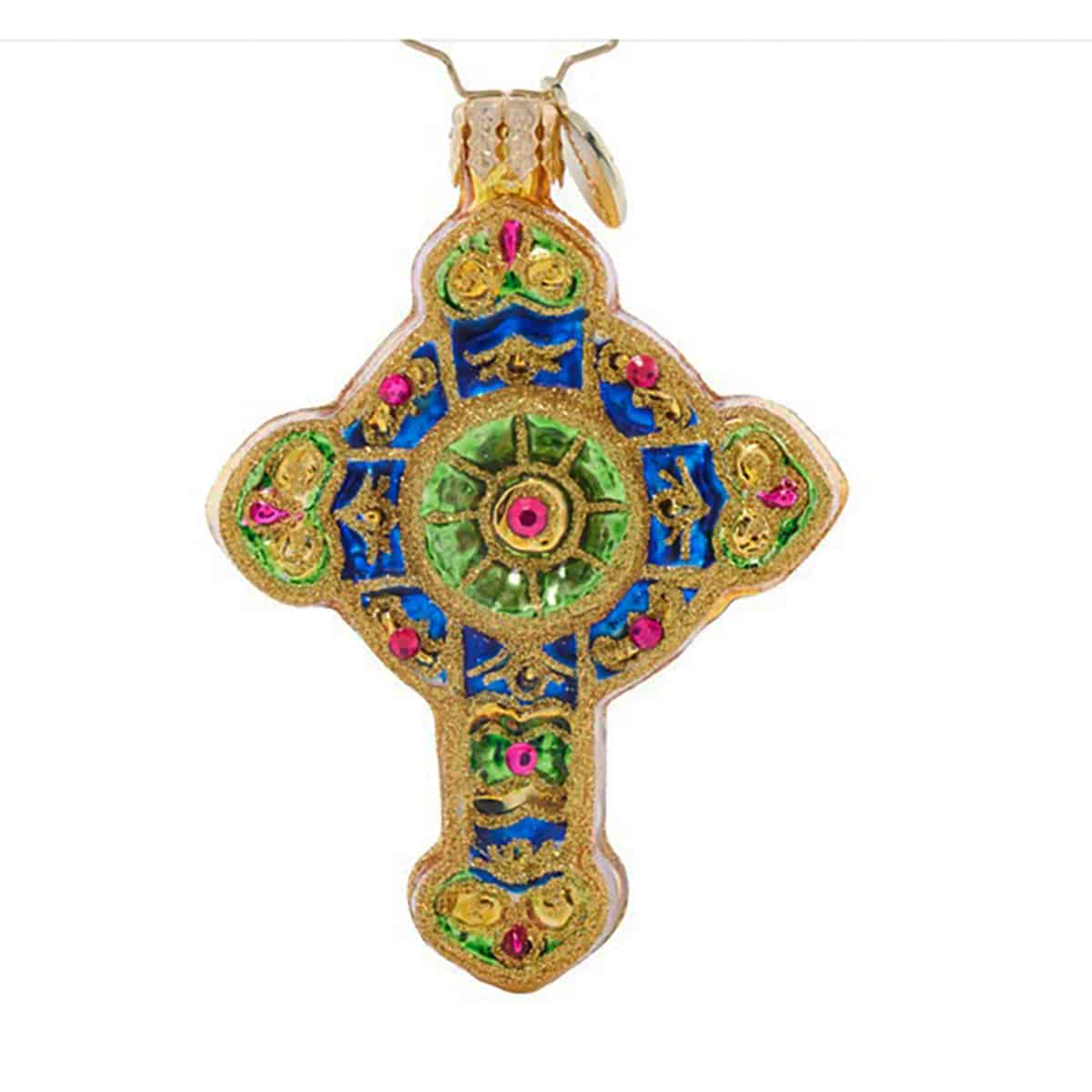 Brilliant Bejeweled Cross Gem by Radko Front