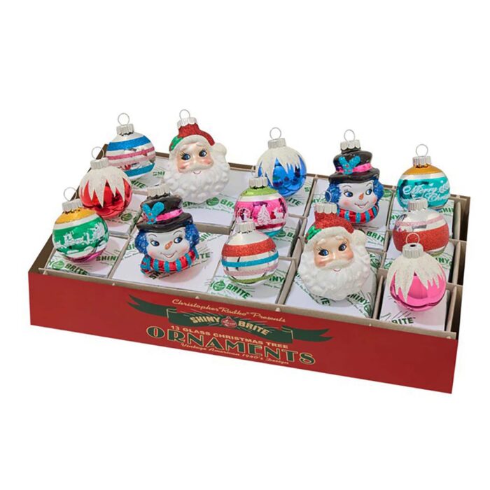 Christmas Confetti Rounds with Figures Shiny Brite by Radko