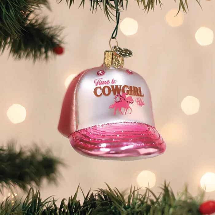 Cowgirl Trucker Cap Ornament Old World Christmas