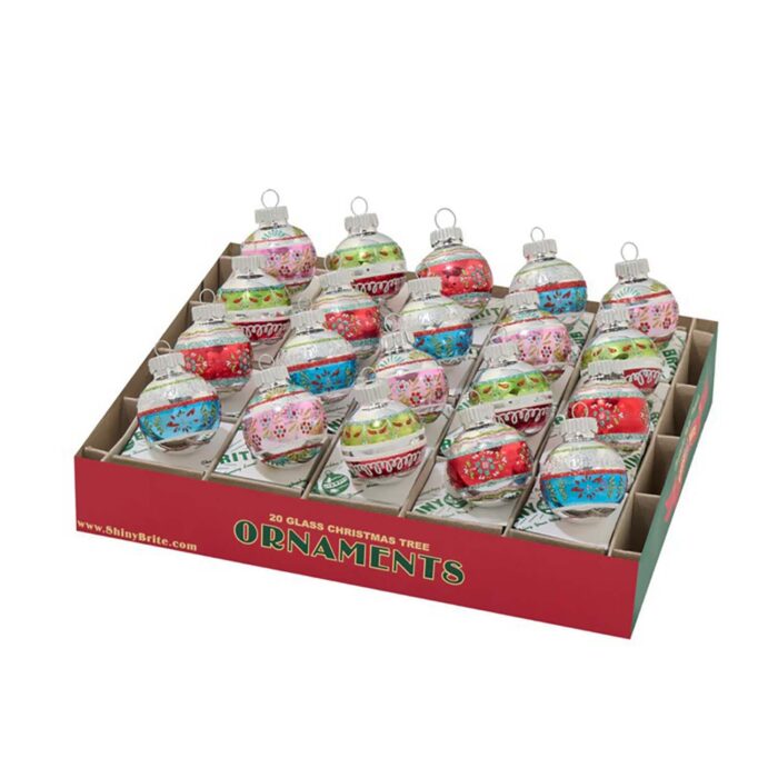 Festive Fete Decorated Rounds Shiny Brite by Radko