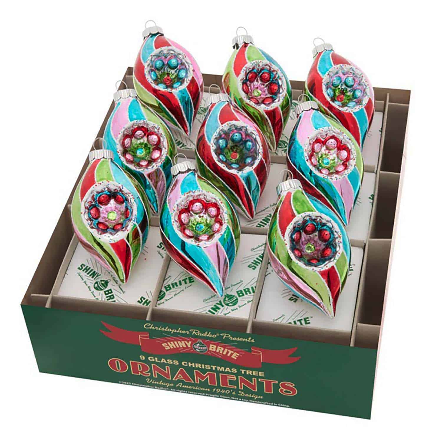 Festive Fete Reflector Tulips Shiny Brite by Radko