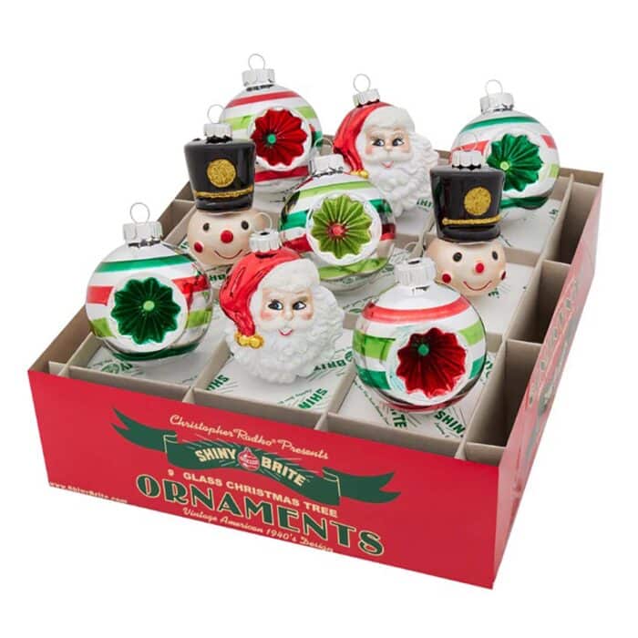 Holiday Splendor Reflector Rounds and Figures Shiny Brite by Radko