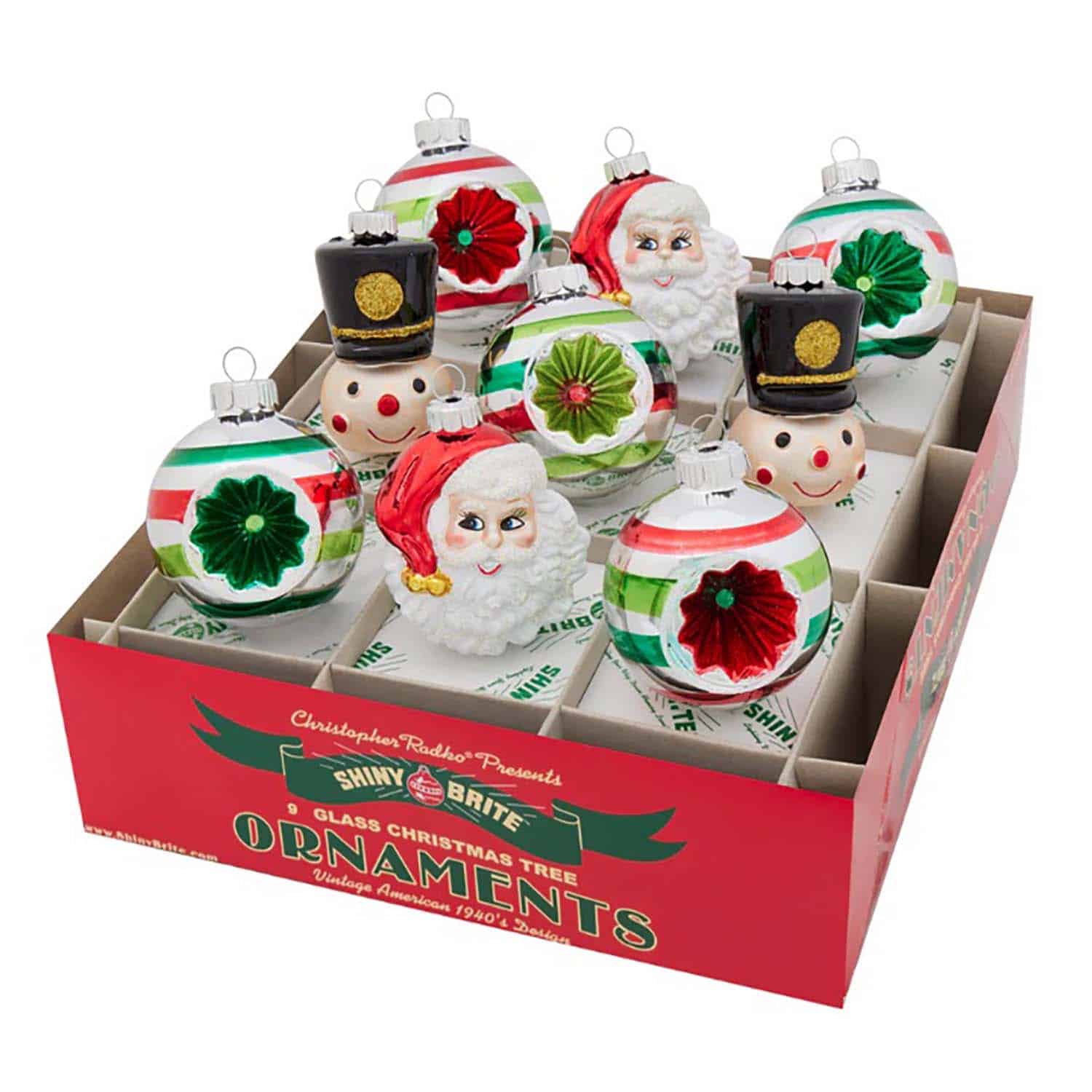 Holiday Splendor Reflector Rounds and Figures Shiny Brite by Radko