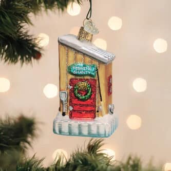 Ice Fishing Shanty Ornament Old World Christmas